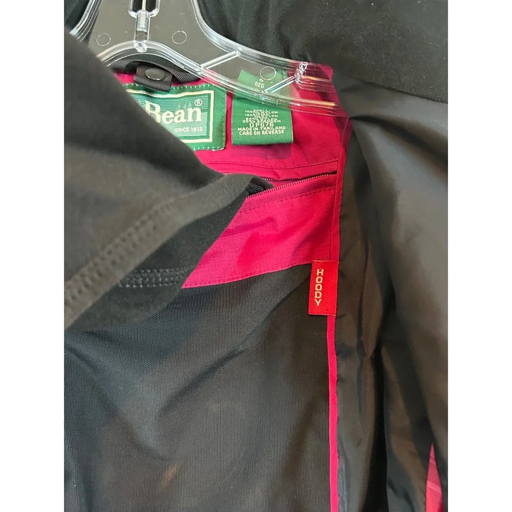 VTG LL Bean Womens‎ Small Magenta Hooded Ski Jacket Nylon Shell Gorpcore Snow